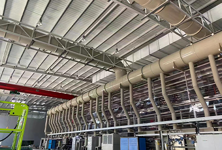 工程案例注塑車間通風管道安裝